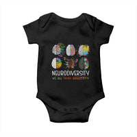 Neurodiversity We All Think Differently Baby Onesie Brain Autism Awareness ASD ADHD