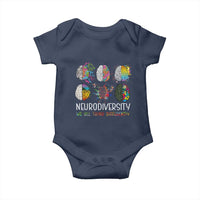 Neurodiversity We All Think Differently Baby Onesie Brain Autism Awareness ASD ADHD
