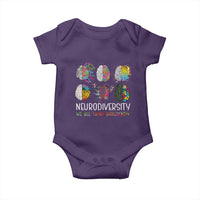Neurodiversity We All Think Differently Baby Onesie Brain Autism Awareness ASD ADHD