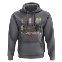 Neurodiversity We All Think Differently Hoodie Brain Autism Awareness ASD ADHD
