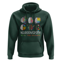Neurodiversity We All Think Differently Hoodie Brain Autism Awareness ASD ADHD