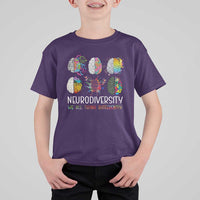 Neurodiversity We All Think Differently T Shirt For Kid Brain Autism Awareness ASD ADHD