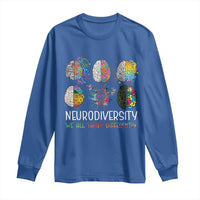Neurodiversity We All Think Differently Long Sleeve Shirt Brain Autism Awareness ASD ADHD