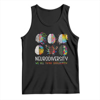 Neurodiversity We All Think Differently Tank Top Brain Autism Awareness ASD ADHD