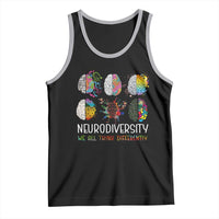 Neurodiversity We All Think Differently Tank Top Brain Autism Awareness ASD ADHD