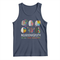 Neurodiversity We All Think Differently Tank Top Brain Autism Awareness ASD ADHD