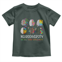 Neurodiversity We All Think Differently Toddler T Shirt Brain Autism Awareness ASD ADHD