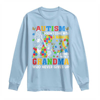 Autism Grandma Long Sleeve Shirt Autism Doesn't Come With A Manual It Comes With A Grandma