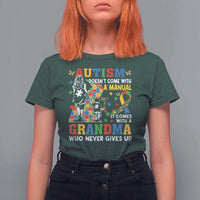 Autism Grandma T Shirt For Women Autism Doesn't Come With A Manual It Comes With A Grandma