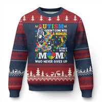 Autism Mom Ugly Christmas Sweater Autism Doesn't Come With A Manual It Comes With A Mom