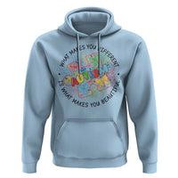 Funny Autism Awareness What Makes You Different Is What Makes You Beautiful Hoodie Coquette Puzzle