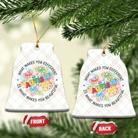Funny Autism Awareness What Makes You Different Is What Makes You Beautiful Ceramic Ornament Coquette Puzzle