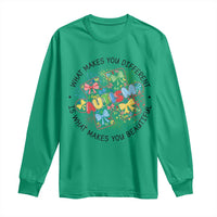 Funny Autism Awareness What Makes You Different Is What Makes You Beautiful Long Sleeve Shirt Coquette Puzzle