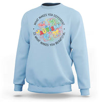 Funny Autism Awareness What Makes You Different Is What Makes You Beautiful Sweatshirt Coquette Puzzle
