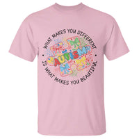 Funny Autism Awareness What Makes You Different Is What Makes You Beautiful T Shirt Coquette Puzzle