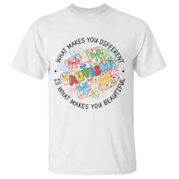 Funny Autism Awareness What Makes You Different Is What Makes You Beautiful T Shirt Coquette Puzzle