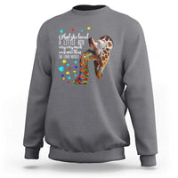 And She Loved A Little Boy Very Much Even More Than She Loved Herself Sweatshirt Autism Awareness Giraffes