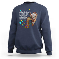 And She Loved A Little Boy Very Much Even More Than She Loved Herself Sweatshirt Autism Awareness Giraffes