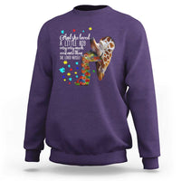And She Loved A Little Boy Very Much Even More Than She Loved Herself Sweatshirt Autism Awareness Giraffes