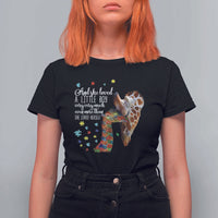 And She Loved A Little Boy Very Much Even More Than She Loved Herself T Shirt For Women Autism Awareness Giraffes