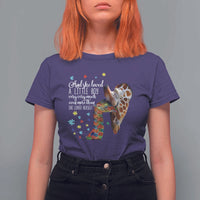 And She Loved A Little Boy Very Much Even More Than She Loved Herself T Shirt For Women Autism Awareness Giraffes