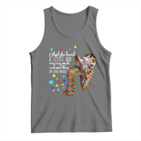 And She Loved A Little Boy Very Much Even More Than She Loved Herself Tank Top Autism Awareness Giraffes