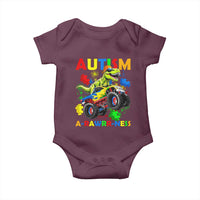 Funny Autism Awareness Dinosaur Baby Onesie Autism Arawrrness Monster Truck Puzzle Pieces