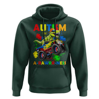 Funny Autism Awareness Dinosaur Hoodie Autism Arawrrness Monster Truck Puzzle Pieces