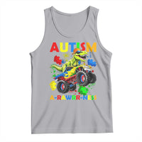 Funny Autism Awareness Dinosaur Tank Top Autism Arawrrness Monster Truck Puzzle Pieces