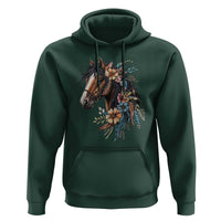 Floral Wild Horse Country Horse Riding Hoodie