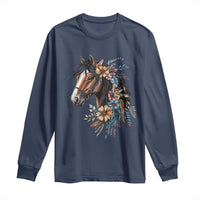 Floral Wild Horse Country Horse Riding Long Sleeve Shirt