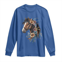 Floral Wild Horse Country Horse Riding Long Sleeve Shirt