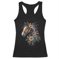 Floral Wild Horse Country Horse Riding Racerback Tank Top