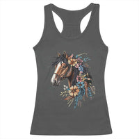 Floral Wild Horse Country Horse Riding Racerback Tank Top