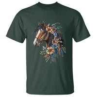 Floral Wild Horse Country Horse Riding T Shirt