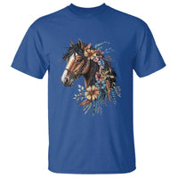 Floral Wild Horse Country Horse Riding T Shirt