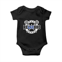 Funny Lax Lover Relax Bro Baby Onesie Lacrosse Joke