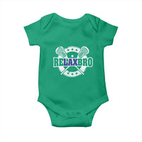 Funny Lax Lover Relax Bro Baby Onesie Lacrosse Joke