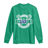 Funny Lax Lover Relax Bro Long Sleeve Shirt Lacrosse Joke