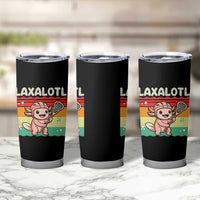 Funny Axolotl Lacrosse LAX Laxalotl Tumbler Cup Lacrosse Player Retro Vintage