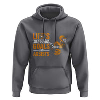 Funny Lacrosse Lax Player Hoodie Life's About Goals And Assists