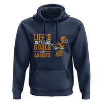 Funny Lacrosse Lax Player Hoodie Life's About Goals And Assists