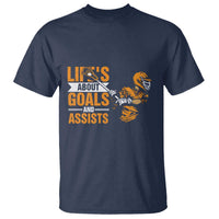 Funny Lacrosse Lax Player T Shirt Life's About Goals And Assists