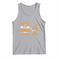 Funny Lacrosse Lax Player Tank Top Life's About Goals And Assists