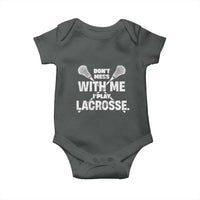 Funny Don't Mess With Me I Play Lacrosse Baby Onesie Vintage Lax Sticks