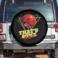 80s Bowling Spare Tire Cover That's Some Bowlshit Neon Retro Ball Pins Strike Spilt - Wonder Print Shop