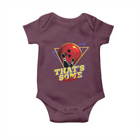80s Bowling Baby Onesie That's Some Bowlshit Neon Retro Ball Pins Strike Spilt - Wonder Print Shop