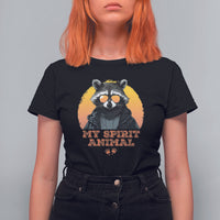 Funny Raccoon T Shirt For Women My Spirit Animal Cute Trash Panda - Wonder Print Shop