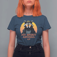 Funny Raccoon T Shirt For Women My Spirit Animal Cute Trash Panda - Wonder Print Shop