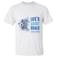 Soccer Lover T Shirt Life's About Goals And Assists Coach - Wonder Print Shop
